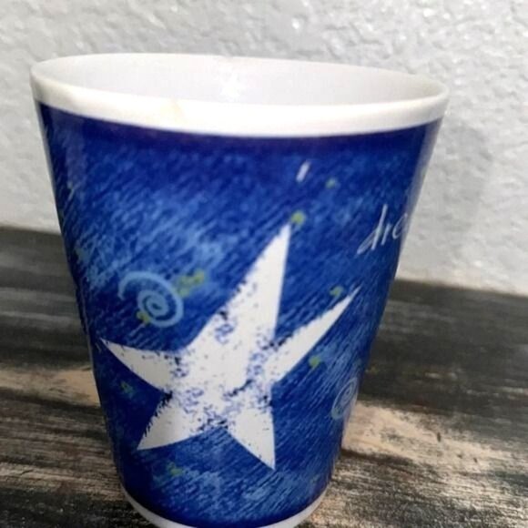 Mary Kay Dream Believe Achieve Mug Blue & White Ceramic Inspirational - Picture 2 of 6